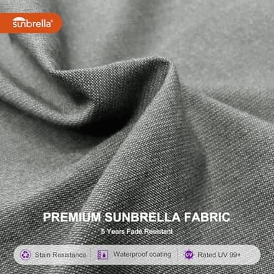 PURPLE LEAF 9' X 12' Cantilever Outdoor Patio Umbrella Large Heavy Duty 360° Rotation Double Top Offset Rectangular Umbrellas for Backyard Deck Pool, Cast Slate - Image 5