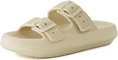 CUSHIONAIRE Women's Fame recovery cloud slide with +Comfort - Image 2