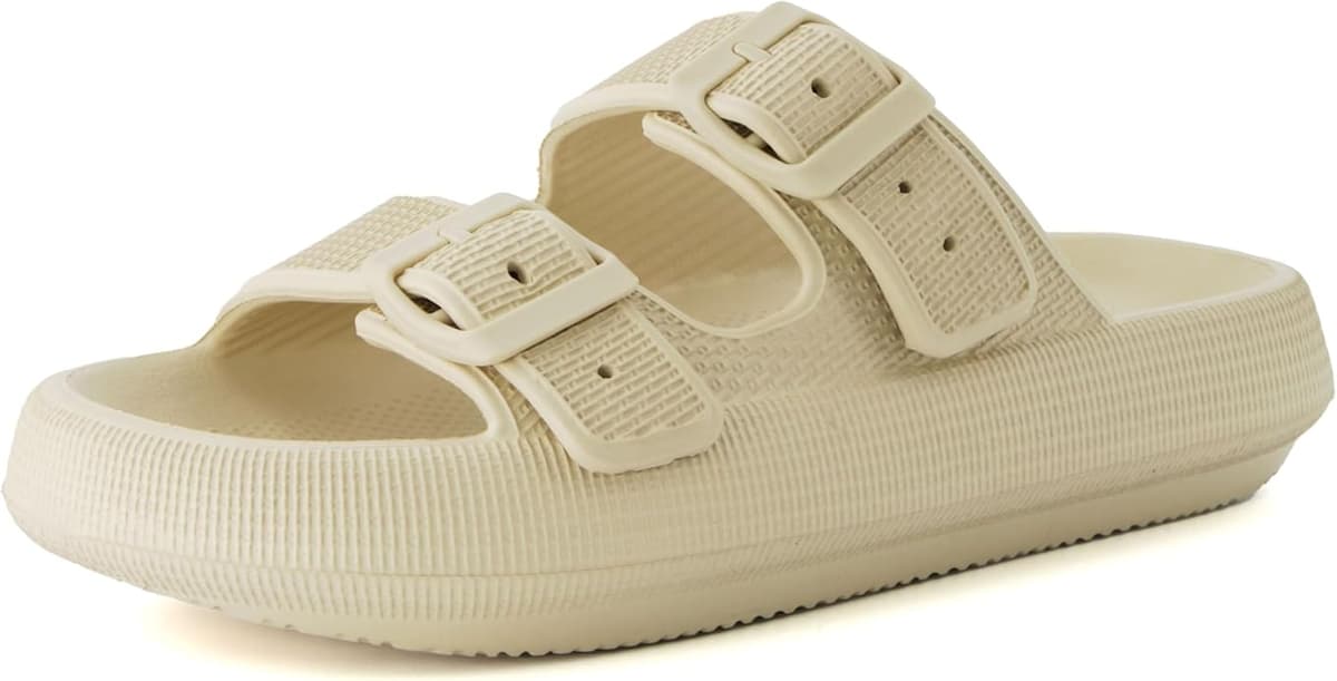 CUSHIONAIRE Women's Fame recovery cloud slide with +Comfort - Image 1