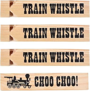 Wooden Train Whistles (Pack of 120) - Wood Train Whistle for Kids, Train Party Favors, Theme Birthday Decorations, Noisemakers, Goodie Bag Filler, Small Game Prizes, Stocking Stuffers - Image 3
