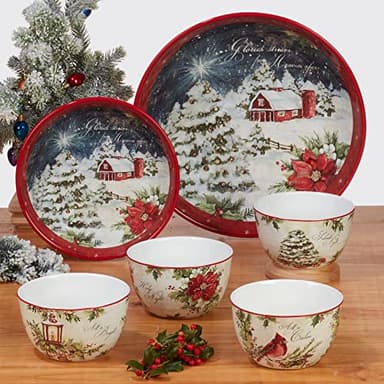 Certified International Silent Night 11" Dinner Plates, Set of 4, Multicolor, Large - Image 4