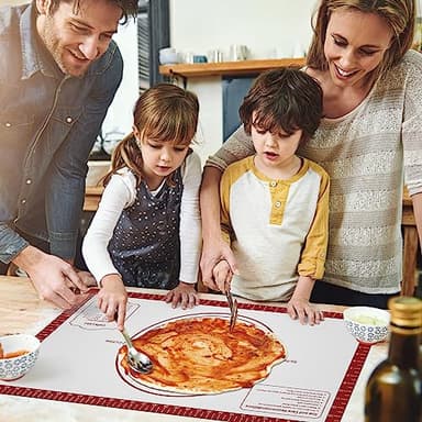 Silicone Baking Pastry Mat, Non Stick Dough Rolling Sheet with Measurement, Nonslip Kitchen Counter Mat, Oven Liner Mat Fondant Dough Kneading Mat for Making Cookies Macarons Bread Pizza - Image 8