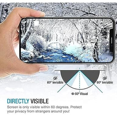 [2 Pack] Privacy Screen Protector for iPhone 11/XR, YMHML Tempered Glass Anti-Spy Bubble Free Case Friendly Easy Installation Film for iPhone 11/XR 6.1 Inch - Image 5