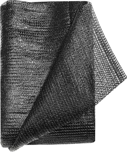 e.share Shade Cloth, 40%-50% Sunblock UV Protection, 10 FT X 20 FT can Custom Size Sun Mesh Net for Garden Plant Cover, Flowers and Greenhouse, Black - Image 1