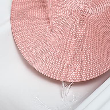AHHFSMEI Round Braided Placemats 15 Inch Round Table Mats for Dining Tables Natural Woven Heat Resistant Place mats Set of 8 (Pink,8) - Image 3