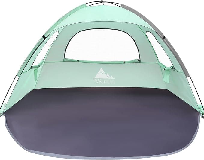NXONE Beach Tent Sun Shelter with UPF 50+ UV Protection, Lightweight Easy Setup Portable Beach Canopy for Family, Windproof & Waterproof, Large Space for Beach, Camping & Outdoor, 3/4/6 Person - Image 1