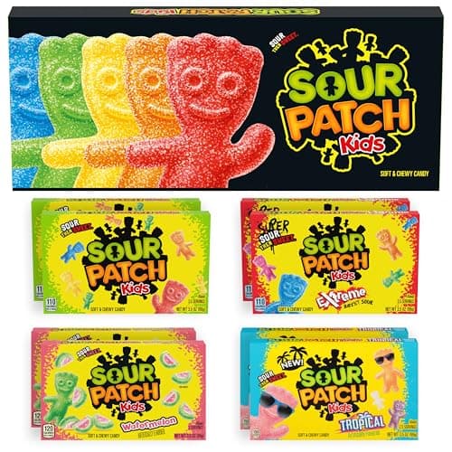SOUR PATCH KIDS Soft & Chewy Candy Variety Pack Large Gift Box, Bulk Candy, 8-3.5 oz Boxes - Image 1