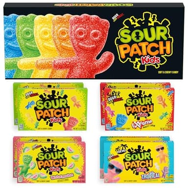 SOUR PATCH KIDS Soft & Chewy Candy Variety Pack Large Gift Box, Bulk Candy, 8-3.5 oz Boxes - Image 1