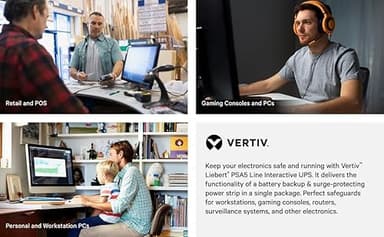 Vertiv Liebert PSA5 UPS - 1000VA/600W 120V Line Interactive AVR Tower UPS, 10 outlets, 2 USB Charging Ports, Battery Backup w/ Surge Protection, 3 year warranty, Energy Star Certified (PSA5-1000MT120) - Image 8
