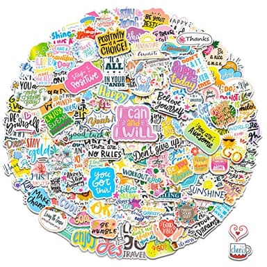 Inspirational Stickers,150Pcs Motivational Stickers for Water Bottles Positive Quote Sticker for Journaling Scrapbook Aesthtic Waterproof Vinyl Laptop Decals for Teens Adults Kids Teachers - Image 1