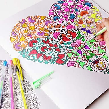 Gel Pens,Tanmit Gel Pens Set, 120 Colored Gel Pen plus 120 Refills for Adults Coloring Books, Drawing, Art Projects (No Duplicates) - Image 6