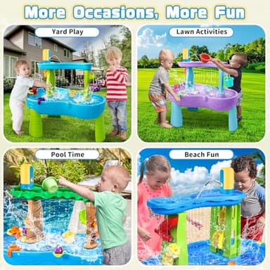 Infowush Powerful Water Table Pump, Battery Powered Water Pump for Water Table 3 Hours Non-Stop Fun Portable Summer Outdoor Sand/Water Table Toys Water Play Table Accessories for Toddlers Kids（Yellow） - Image 5