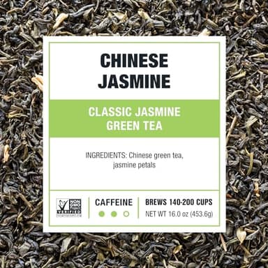 Tiesta Tea - Chinese Jasmine, Loose Leaf, Classic Jasmine Green Tea, Premium Blend, Medium Caffeinated, Make Hot or Iced Brews Up to 200 Cups, 16 Ounce Resealable Bulk Pouch - Image 2