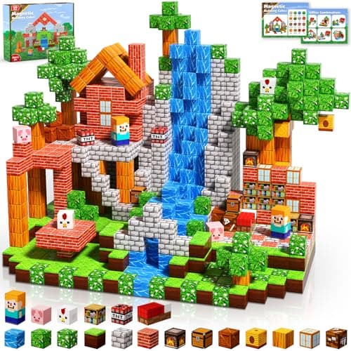 Magnetic Blocks - 100PCS Magnetic Building Blocks Cubes, Magnet Toys for Kids Age 3+, Toy Building Set for Kids, Magnets Stacking Construction Toys Birthday Gifts for Boys Girls Age 4-8, 8-12 - Image 1