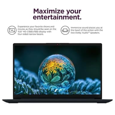 Lenovo 15.6" Laptop Computer for Business and Student, Intel Dual Core Processor, 32GB DDR4 RAM, 1TB PCIe SSD, WiFi 6, BT 5.2, Type-C, HDMI, Numeric Keypad, Abyss Blue, Windows 11 Pro, Wendbo Cable - Image 4