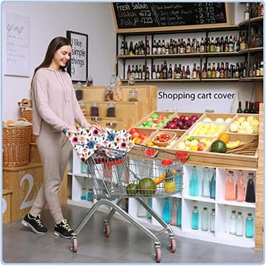 Car Seat Covers for Babies - Multi- use Nursing Carseat Canopy, Breastfeeding Covers, Baby Shower Gifts for Boys and Girls (Colourful Rose) - Image 8