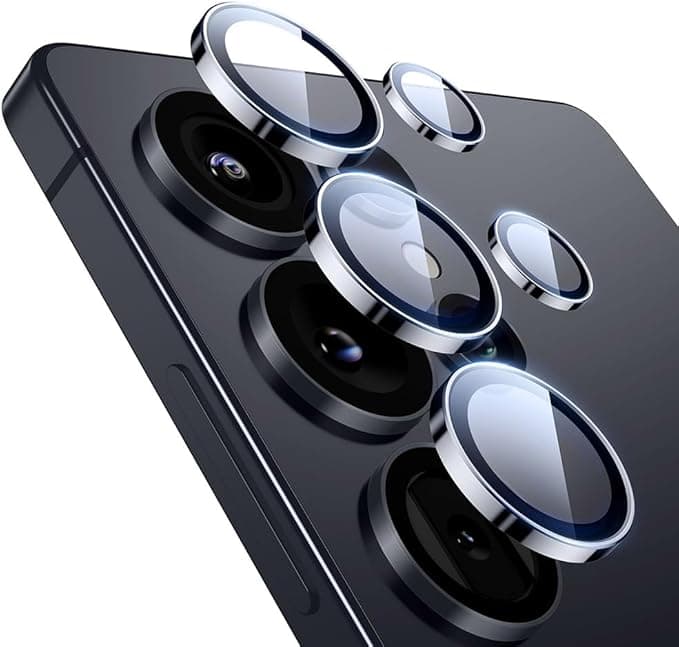 ESR for Samsung Galaxy S25 Ultra Camera Lens Protector, Individual Lens Protectors, Ultra-Thin Tempered Glass with Aluminum Edging, Case Friendly, 1 Set, Black | Ultra-Thin, Tempered Glass, with Aluminum Edging, Case Friendly - Image 1