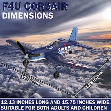 LEAMBE 4 Channel RC Plane - Ready to Fly Aerobatic Aircraft, Easy Control for Beginners, F4U Corsair RC Airplane Best Gift for Boys - Image 2