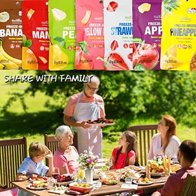 ONETANG Freeze-Dried Mixed Fruit, 12 Pack Single-Serve Pack, Non GMO, Kosher, No Add Sugar, Gluten free, Vegan, Holiday Gifts, Healthy Snack 0.35 Oz - Image 8