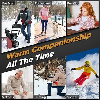 Lerat 2 Pack Hand Warmers Rechargeable, Portable Electric Hand Warmers Reusable, USB 2 in 1 Handwarmers, Outdoor/Indoor/Warm Gifts for Men Women Kids (Blue White & Blue White *2) - Image 6