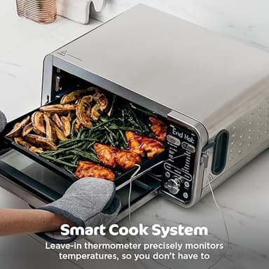 Ninja, Toaster Oven, Air Fryer, Thermometer, Toaster Oven Air Fryer Combo, Stainless Steel, Quick meals, Fries, Frozen Food, Air Fry, Dehydrate, Reheat, 13-in-1,Less Oil, Flip Away Oven, Foodi, SP351 - Image 2