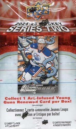 2024 2025 Upper Deck Hockey 2nd Series Blaster Box of Packs with Chance for Macklin Celebrini and Matvei Michkov Young Guns Rookie Cards and a Green Dazzlers Insert Card Plus - Image 4