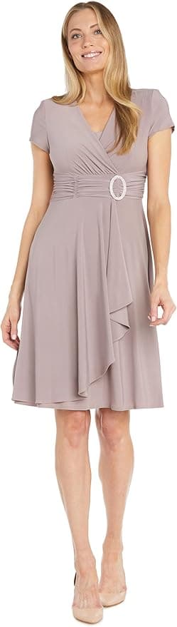 R&M Richards Women's Cascade Chic Buckle Dress - Image 1