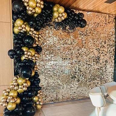 Voircoloria 105pcs Black Balloons 12inch Party Latex Balloons for Birthday Graduation Baby Shower Anniversary New Year Holiday Party Decorations - Image 3