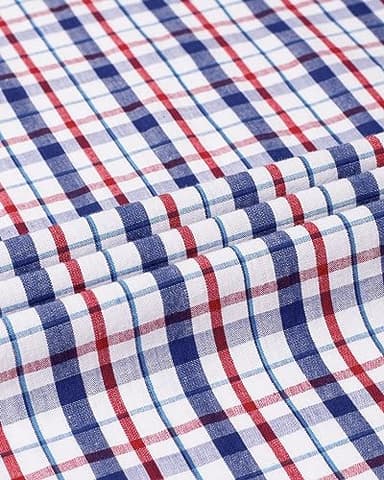 Alimens & Gentle Men's Plaid Button Down Shirts Cotton Long Sleeve Dress Shirts Regular Fit Gingham Shirts - Image 6