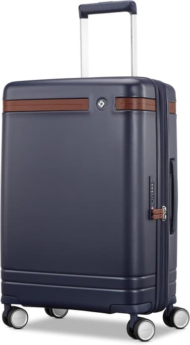 Virtuosa Hardside 21 Inch Carry On Luggage - Airline Approved with 360° Spinner Wheels, RightHeight™ Adjustable Handle - Zippered WetPak™ - TSA Lock - Expandable Light Polycarbonate Shell - Navy - Image 2