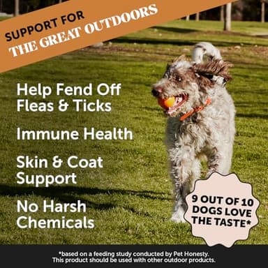 Flea and Tick Prevention for Dogs Supplement - Natural Flea and Tick Chews for Dogs, Oral Pills with No Harsh Chemicals, Natural Way to Enjoy The Outdoors - Bacon (90 Count) - Image 2