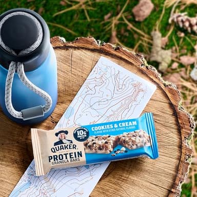 Quaker Protein Granola Bars, 2 Flavor Variety Pack, 10g Protein, 1.41 oz Bars, 20ct - Image 6