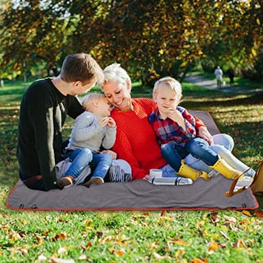 REDCAMP Large Waterproof Stadium Blanket for Cold Weather, Soft Warm Fleece Camping Blanket Windproof for Outdoor Sports, Dark Blue - Image 7