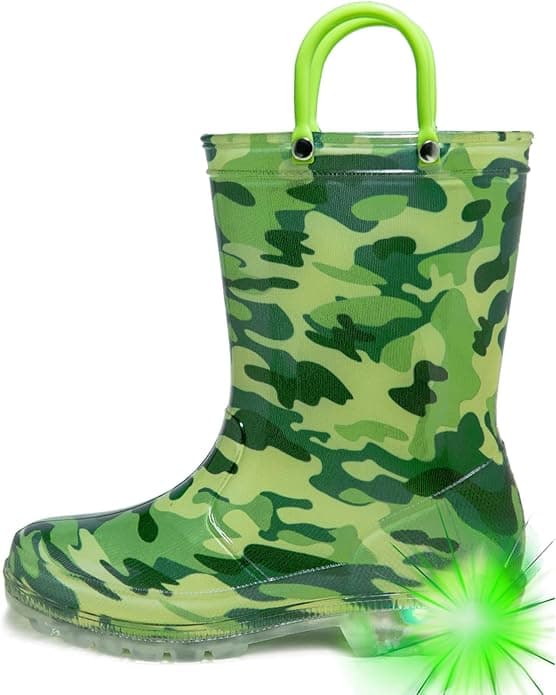 HugRain Light Up Rain Boots for Little Kids - Image 1
