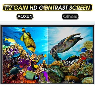 110" Motorized Projector Screen - Indoor and Outdoor Movies Screen 110 inch Electric 16:9 Projector Screen W/Remote Control - Image 4