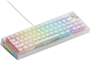 Glorious Gaming - GMMK 3 Custom Mechanical Gaming Keyboard with Knob, 65% Compact Keyboard, Modular Gasket System, Doubleshot PBT Keycaps, Aluminum Switch Plate, Hotswappable Switches, ANSI (White - Image 2