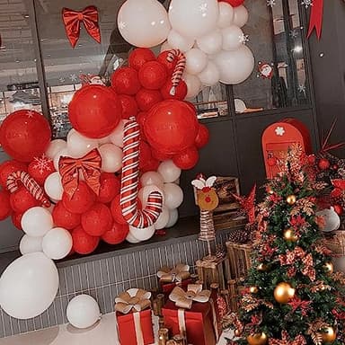 100pcs Red and white balloons 12 Inch Thickened Latex Red white Balloons for Mother's Day Decoration Valentine's Day Birthday Wedding Mother's Day Christmas Party Decorations - Image 7