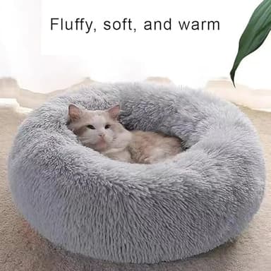 Dog Bed for Small Medium Large Dogs Cats, 20 inch Calming Washable-Round Cozy Soft Pet Bed for Puppy and Kitten with Slip-Resistant Bottom - Image 7