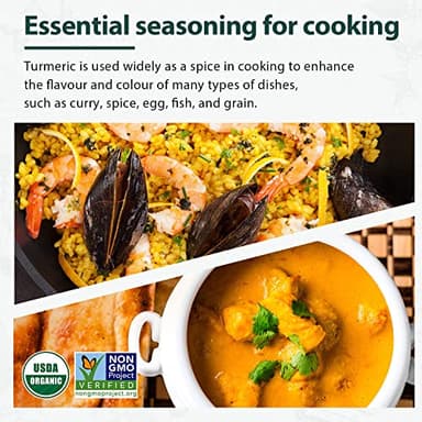 Soeos Organic Turmeric Powder 10oz (284g), Non-GMO Verified, USDA Organic, Natural Curcumin, Lab Tested for Purity, Sealed Package To Keep Turmeric Fresh - Image 6