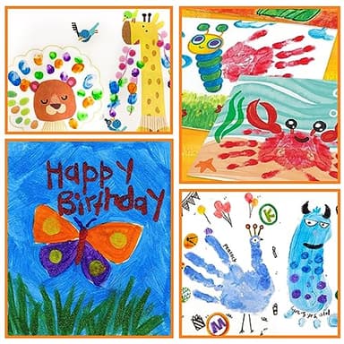 ABEIER Washable Finger Paint for Toddlers, Safe Non-Toxic, 12 x 2oz Vibrant Colors, Baby Safe Paint for Hand and Feet, Mess Free Art Supplies for Kids, Preschool Learning Gifts, Ages 1-3 4 5 6+ - Image 7
