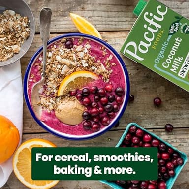 Pacific Foods Organic Unsweetened Coconut Milk, Plant Based Milk, 32 oz Carton (12 Pack) - Image 6