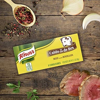 Knorr Bouillon Cubes Beef Flavor Bouillon/Caldo de Res Pack of 24, 8 Ct For Sauces, Soups and Stews Naturally Flavored 3.1 oz - Image 7