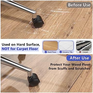 Office Chair Mat for Hardwood Floor, 36"x48" Clear Desk Chair Mat Easy Glide for Rolling Chair, Heavy Duty Vinyl Floor Protector Mat for Home or Office, Easy Clean and Flat Without Curling - Image 2