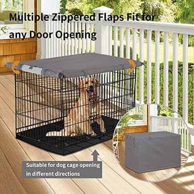 Easy-Going Dog Crate Cover 42 Inch Dog Kennel Cover for Dog, Cage Covers for Dog Crates Fit (42" L x28 Wx30 H) Grey - Image 5