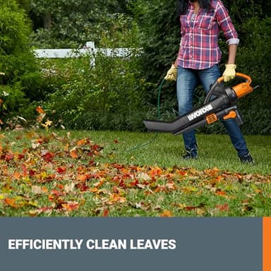WORX WG509 12 Amp Trivac, 3 in 1 Electric Leaf Blower, Leaf Vacuum & Leaf Mulcher for Lawn Care - Image 6