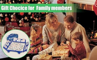 Doublefan Mini Rummy Cube Set, Mini Size Rummy Game with Portable Bag, Small Travel Game for Adult and Kids,106 Tiles, 4 Playing Rack, 1 Dice (2-4 Players) - Image 8