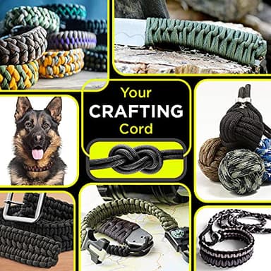 TECEUM Paracord Type III 550 Black –100 ft – 4mm – Tactical Rope MIL-SPEC – Outdoor para Cord –Camping Hiking Fishing Gear and Equipment EDC Parachute Cord Strong Survival Utility Rope 016 - Image 4
