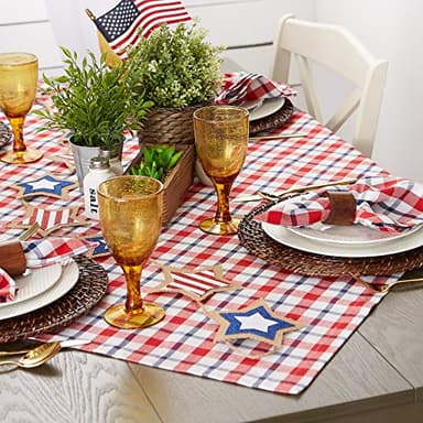 DII American Plaid Table Top Collection for Everyday Use, Summer Cook-Outs, Barbeques, Picnics, Indoor/Outdoor Entertaining, 100% Cotton Machine Washable, Tablecloth, 52x52 - Image 4