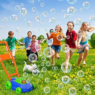 Bennol Bubble Lawn Mower for Toddlers, Kids Automatic Bubble Blower Maker Machine, Outdoor Gardening Push Toys, Christmas Birthday Gifts for Preschool Baby Boys Girls - Image 3