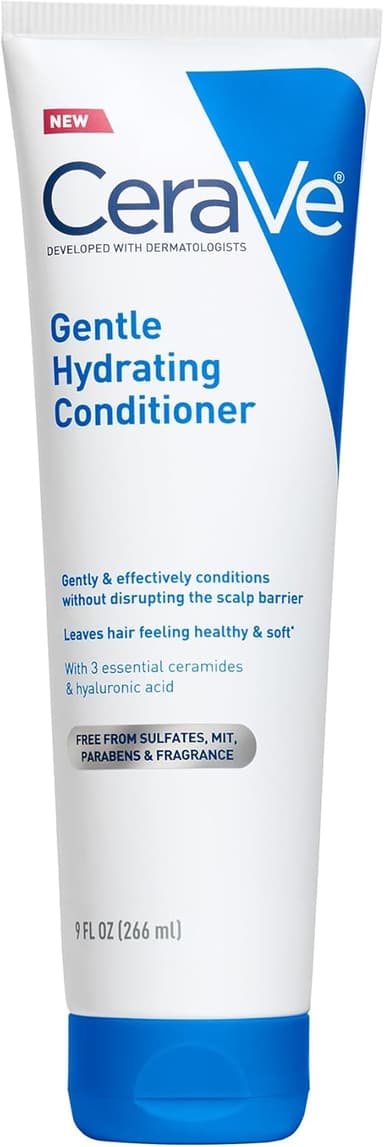 CeraVe Gentle Hydrating Conditioner, Hair Conditioner With Ceramides, Niacinamide & Hyaluronic Acid, Sulfate Free & Color Safe, Moisturizing Conditioner For All Hair & Scalp Types - Image 2